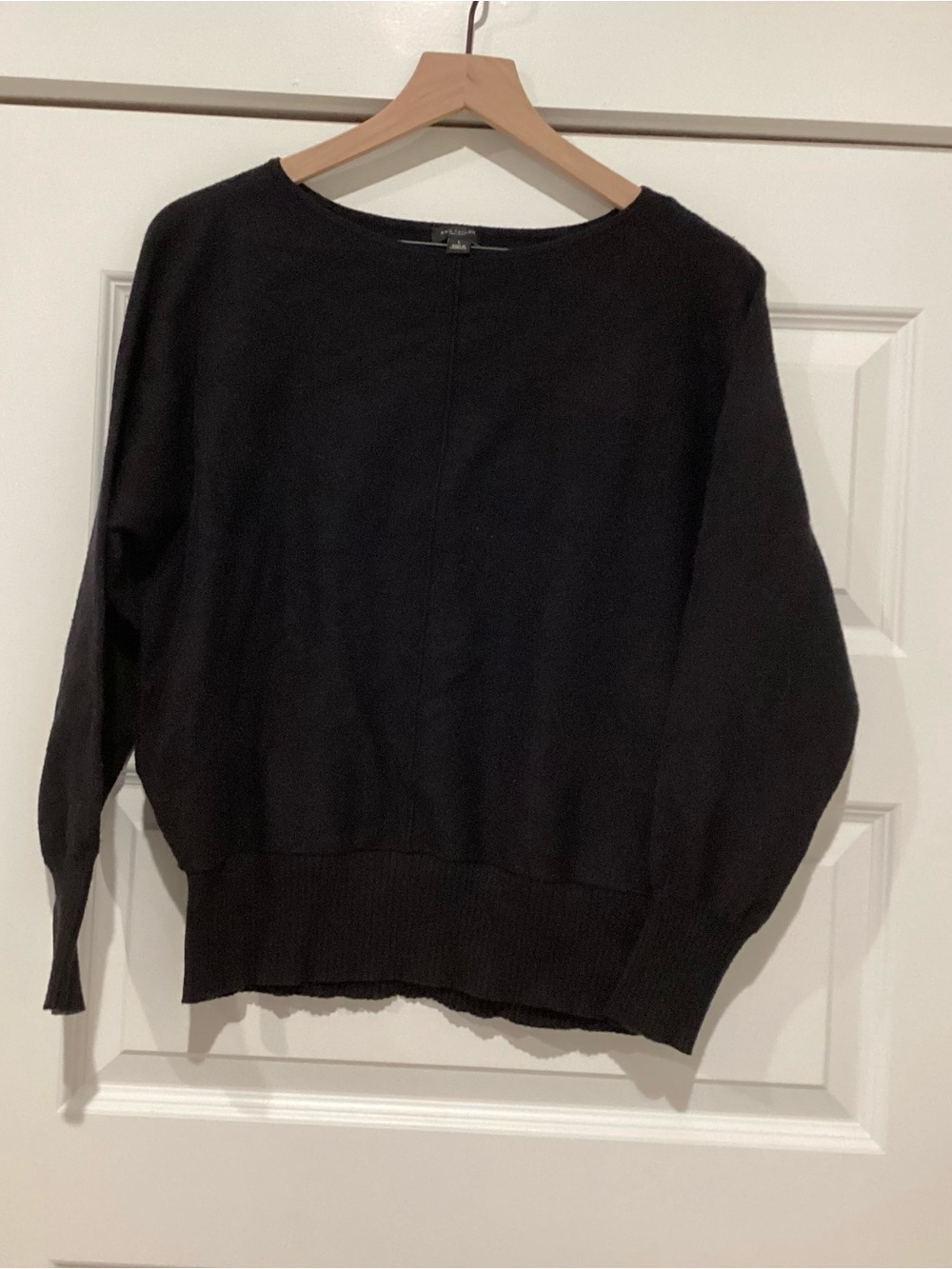 Ann Taylor Women’s Black Crewneck Sweater - Minimal Knit